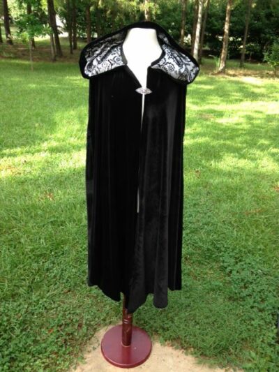 Velvet Cape with Taffeta and Velvet Hood