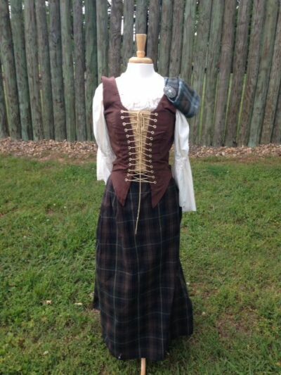 Lady Fraser 18th Century Custom size cotton twill skirt