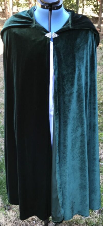 Dark Green Velvet 3/4 Length Cape