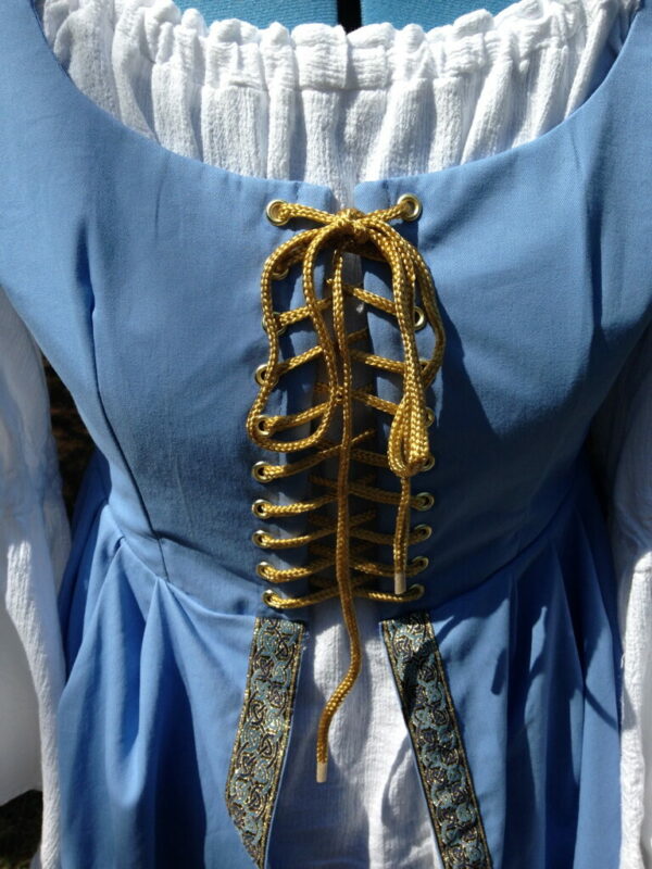 Irish Overdress in Light Blue Twill Lg W38