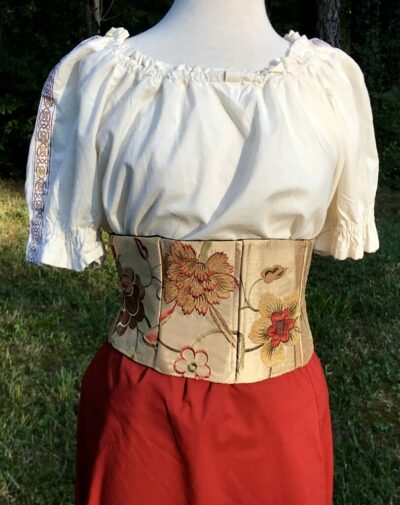 Waist Cincher Small in Floral with Black Twill on Reverse side