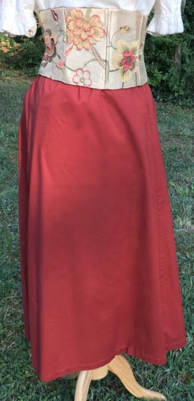 Cotton Skirt in Rust Color, small to medium