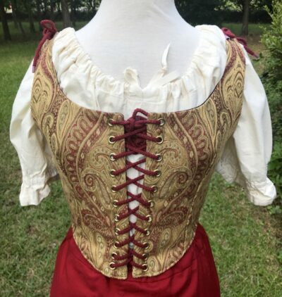 Gold Vest Bodice with black twill on the inside Small