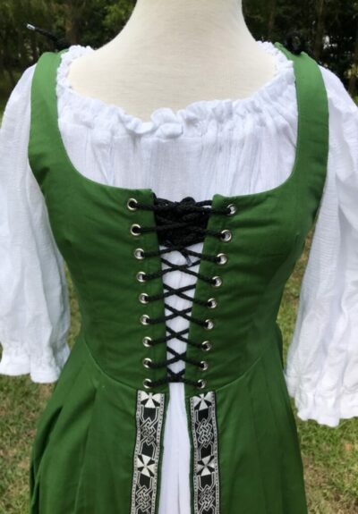 Irish Overdress in Green Kona Cotton Medium W36 - custom order