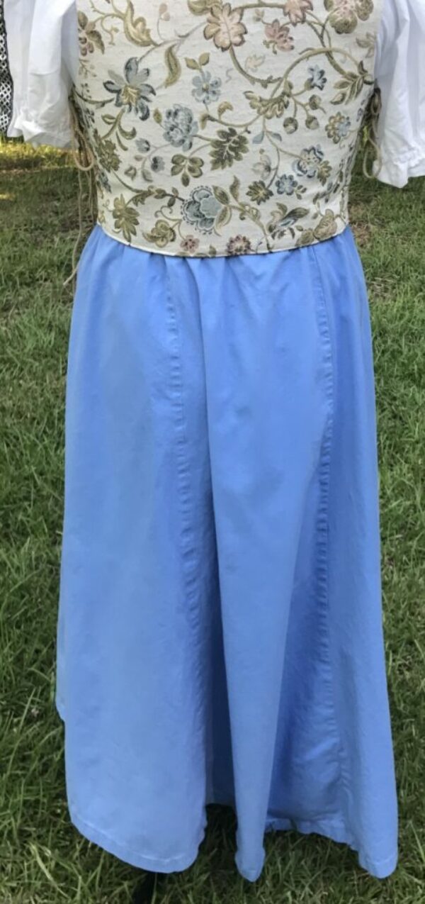 Blue twill cotton skirt small - Image 2