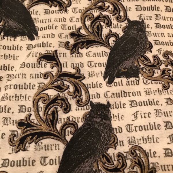 black owls on writing