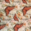 orange butterflies fabric