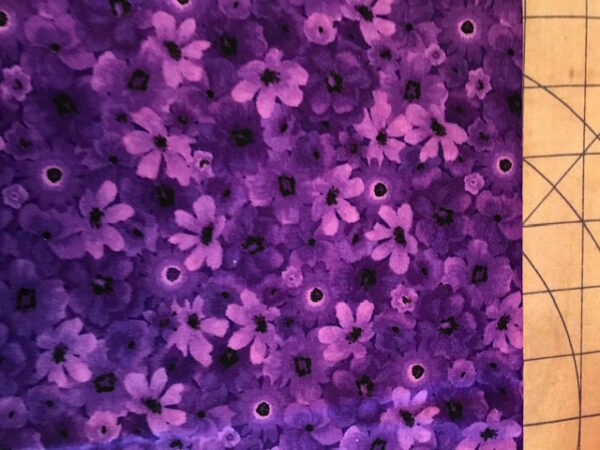purple floral fabric