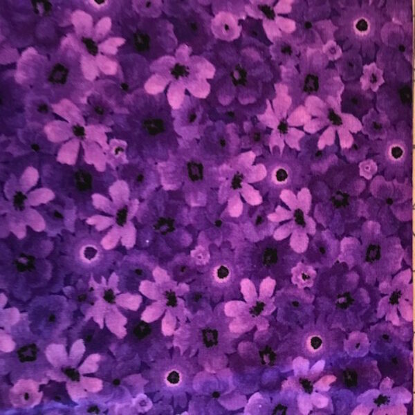 purple floral fabric