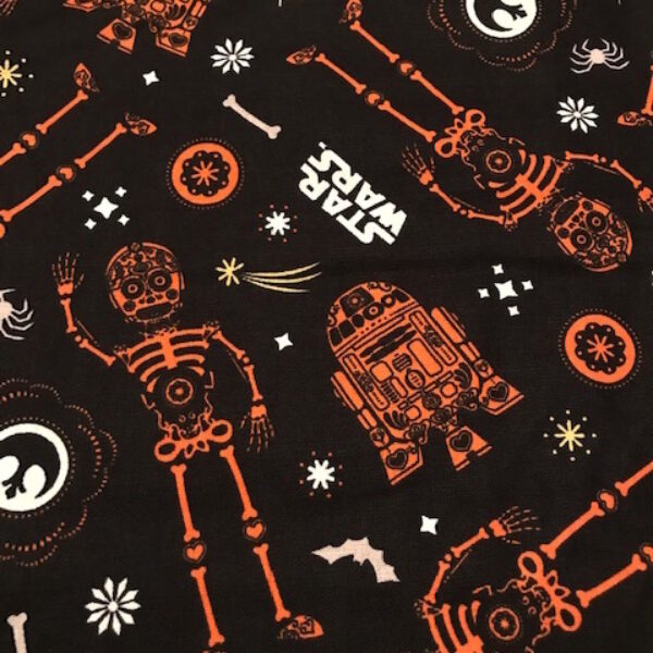 star wars fabric on black