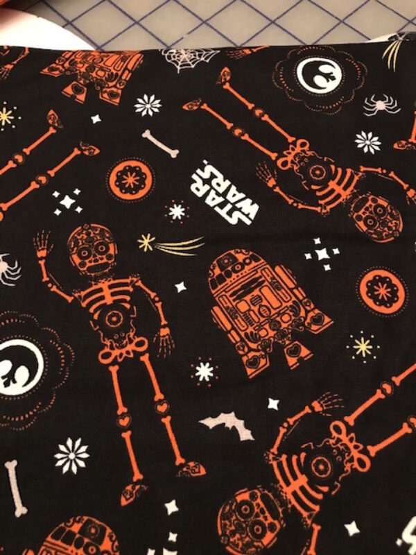 star wars fabric on black