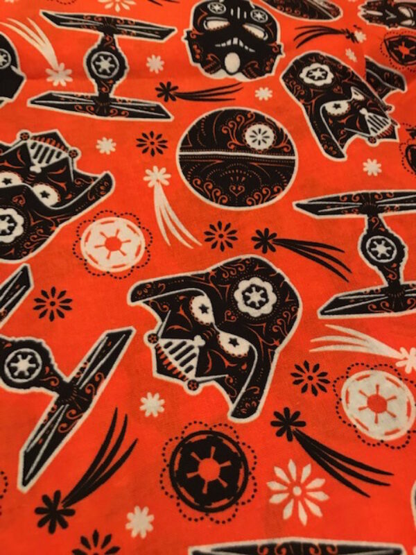 star wars fabric on orange